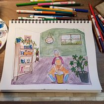 My project for course: Exploratory Sketchbook: Find Your Drawing Style. Un proyecto de Ilustración tradicional, Bocetado, Creatividad, Dibujo, Pintura a la acuarela, Sketchbook y Pintura gouache de Renee Harness - 29.12.2022