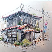 Mein Abschlussprojekt für den Kurs: Expressive Architekturskizzen mit Markern. Sketching, Drawing, Architectural Illustration, Sketchbook, Ink Illustration, Design, Traditional illustration, and Street Art project by elena_651933 - 12.29.2022