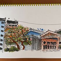 My traveling diary . Sketching, Drawing, Architectural Illustration, Sketchbook & Ink Illustration project by Yvonne Wu - 12.29.2022