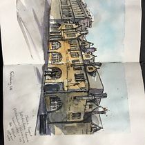 My project for course: Architectural Sketching with Watercolor and Ink. Sketching, Drawing, Watercolor Painting, Architectural Illustration, Sketchbook & Ink Illustration project by alloraartist - 12.29.2022