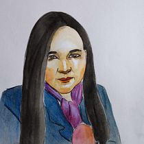 Mi proyecto del curso: Retratos estilizados en acuarela. Traditional illustration, Painting, Watercolor Painting, and Portrait Drawing project by Yadira Morán Morales - 12.20.2022