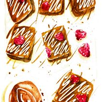 Mon projet du cours :  Illustration culinaire savoureuse à l'aquarelle. Projekt z dziedziny Trad, c, jna ilustracja,  Sztuki piękne,  Malarstwo i Malowanie akwarelą użytkownika Pauline Prade - 30.12.2022