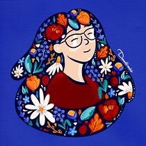 My project for course: Illustrated portraits with botanical elements. Digital Illustration, Botanical Illustration, and Digital Drawing project by Linda van den Heuvel - 12.30.2022
