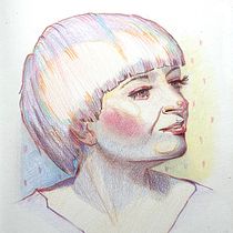 My project for course: Vibrant Portrait Drawing with Colored Pencils. Drawing, Portrait Drawing, Sketchbook, and Colored Pencil Drawing project by Sarah Altrock - 12.20.2022
