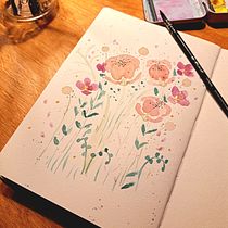 Mon projet du cours : Création d’une composition florale à l’aquarelle. Un projet de Illustration traditionnelle, Beaux Arts, Peinture, Aquarelle, Illustration botanique et Illustration naturaliste de Géraldine Lejeune - 30.12.2022