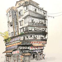 My project for course: Expressive Architectural Sketching with Colored Markers. Sketching, Drawing, Architectural Illustration, Sketchbook & Ink Illustration project by njkenney - 12.28.2022