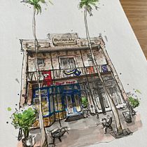 My project for course: Expressive Architectural Sketching with Colored Markers. Sketching, Drawing, Architectural Illustration, Sketchbook & Ink Illustration project by Robby Herbst - 12.31.2022