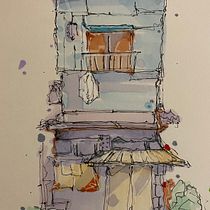 My project for course: Expressive Architectural Sketching with Colored Markers. Sketching, Drawing, Architectural Illustration, Sketchbook & Ink Illustration project by dina_hassanein1 - 01.01.2023