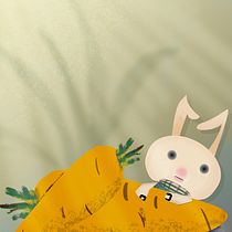 Rabbit home. Ilustração tradicional e Ilustração digital projeto de Veronica Lam - 01.01.2023
