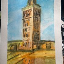 My project for course: Architectural Sketching with Watercolor and Ink. Sketching, Drawing, Watercolor Painting, Architectural Illustration, Sketchbook & Ink Illustration project by Yemi Edwards - 01.01.2023