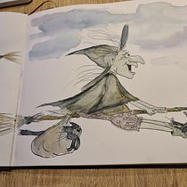 Mein Abschlussprojekt für den Kurs: Ausdrucksstarkes Character Design mit Aquarell und Tinte. Un progetto di Illustrazione tradizionale, Character design, Pittura, Disegno, Pittura ad acquerello, Stor, telling, Disegno artistico, Illustrazione infantile e Narrativa di Kerstin Haußdörfer - 01.01.2023