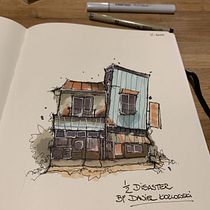 My project for course: Expressive Architectural Sketching with Colored Markers. Sketching, Drawing, Architectural Illustration, Sketchbook & Ink Illustration project by whissy - 01.02.2023