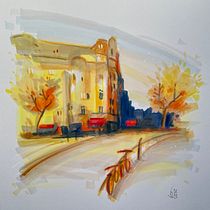 Mein Abschlussprojekt für den Kurs: Moderne Urban Sketching-Techniken in Mixed Media Ein Projekt aus dem Bereich Traditionelle Illustration, Malerei und Architektonische Illustration von Stephan B. - 02.01.2023