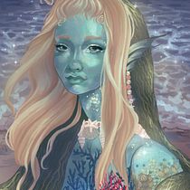 Meu projeto do curso: Retrato digital no Photoshop com um toque de fantasia. Traditional illustration, Drawing, Digital Illustration, Portrait Drawing, Digital Drawing, and Digital Painting project by Mali Mattoso - 01.02.2023