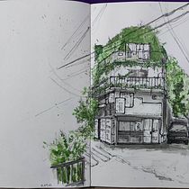 My project for course: Architectural Sketching with Watercolor and Ink. Sketching, Drawing, Watercolor Painting, Architectural Illustration, Sketchbook & Ink Illustration project by Marija Koceva - 01.02.2023