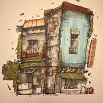 My project for course: Expressive Architectural Sketching with Colored Markers. Sketching, Drawing, Architectural Illustration, Sketchbook & Ink Illustration project by sam_stopps - 01.02.2023