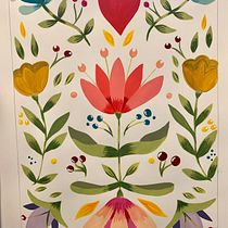 Mi proyecto del curso: Introducción a la ilustración floral con acrílico. Ilustração tradicional, Artes plásticas, Pintura, Desenho, Pintura Acrílica e Ilustração botânica projeto de Rocío Aurodecodesign - 02.01.2023