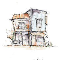 My project for course: Expressive Architectural Sketching with Colored Markers. Sketching, Drawing, Architectural Illustration, Ink Illustration, and Sketchbook project by eyk205 - 01.02.2023
