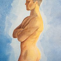 Mi proyecto del curso: Figura humana en acuarela. Un progetto di Illustrazione tradizionale, Belle arti, Pittura, Pittura ad acquerello, Disegno realistico e Disegno anatomico di Enrique Villar - 02.01.2023