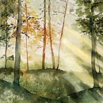 Mi proyecto del curso: Paisajes de ensueño con acuarela: plasma la luz. Un projet de Peinture , et Aquarelle de isabel_riba - 03.01.2023