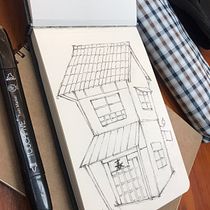 Meu projeto do curso: Desenho arquitetônico expressivo com marcadores coloridos. Sketching, Drawing, Architectural Illustration, Sketchbook & Ink Illustration project by larikprota - 01.03.2023