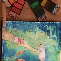 My project for course: Watercolor Travel Journal. Traditional illustration, Watercolor Painting, Architectural Illustration, and Sketchbook project by strongfoxberry - 01.03.2023