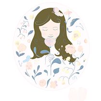 My project for course: Illustrated portraits with botanical elements. Traditional illustration, Digital Illustration, Botanical Illustration, and Digital Drawing project by nadjamarx5 - 12.23.2022