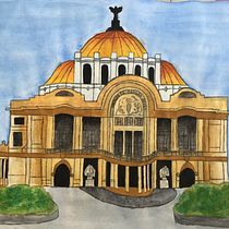 Mi proyecto del curso: Dibujo arquitectónico con acuarela y tinta. Sketching, Drawing, Watercolor Painting, Architectural Illustration, Sketchbook & Ink Illustration project by Alondra Granados - 01.03.2023