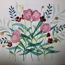 Mon projet du cours : Création d’une composition florale à l’aquarelle. Un projet de Beaux Arts, Peinture, Aquarelle, Illustration botanique et Illustration naturaliste de ol_yamp - 03.01.2023