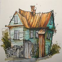 My project for course: Expressive Architectural Sketching with Colored Markers. Sketching, Drawing, Architectural Illustration, Sketchbook & Ink Illustration project by Leanne Penner - 01.04.2023