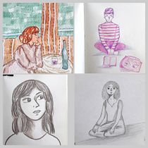 Mi proyecto del curso: Dibujo de personajes desde cero: retrata rostros y figuras. Projekt z dziedziny Trad, c, jna ilustracja, Projektowanie postaci, R, sunek ołówkiem,  R i sunek użytkownika Adriana Salgado - 04.01.2023