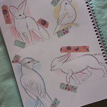 My project for course: Animal Illustration: Capturing Wildlife in a Sketchbook. Traditional illustration, Collage, Sketchbook, and Naturalistic Illustration project by juliana12087 - 01.04.2023