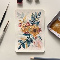 My project for course: Artistic Floral Watercolor: Connect with Nature. Un progetto di Illustrazione tradizionale, Pittura, Pittura ad acquerello e Illustrazione botanica di Brigi Vassné Tóth - 08.03.2023