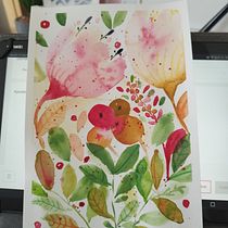 Mon projet du cours : Aquarelle florale créative : renouez avec la nature. Ilustração tradicional, Pintura, Pintura em aquarela e Ilustração botânica projeto de aurorediane1 - 05.01.2023