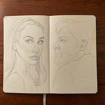 My project for course: Graphite Line Drawing for Portrait Sketchbooking. Esboçado, Desenho, Desenho de retrato, e Sketchbook projeto de David Walk - 05.01.2023