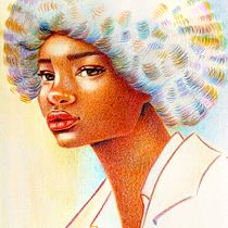 Mi proyecto del curso: Dibujo de retratos llamativos con lápices de colores. Drawing, Portrait Drawing, Sketchbook, and Colored Pencil Drawing project by Yueliang Vic - 01.03.2023