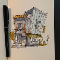 Mi proyecto del curso: Dibujo arquitectónico expresivo con marcadores de colores. Sketching, Drawing, Architectural Illustration, Sketchbook & Ink Illustration project by Andrea Flores - 04.30.2023