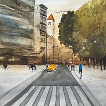 Il mio progetto del corso: Paesaggi urbani ad acquerello Ein Projekt aus dem Bereich Bildende Künste, Aquarellmalerei und Architektonische Illustration von Luisa Smaniotto - 05.01.2023