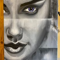 Mein Abschlussprojekt für den Kurs: Experimentelles Porträt: Mische Öl-, Acryl- und Sprayfarben. Fine Arts, Painting, Acr, lic Painting, and Oil Painting project by Beat Steinmann - 01.05.2023