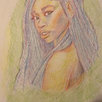 My project for course: Vibrant Portrait Drawing with Colored Pencils. Drawing, Portrait Drawing, Sketchbook, and Colored Pencil Drawing project by Brianna Kilgore - 01.11.2023