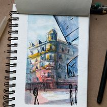 Mi proyecto del curso: Dibujo arquitectónico con acuarela y tinta. Esboçado, Desenho, Pintura em aquarela, Ilustração arquitetônica, Sketchbook e Ilustração com tinta projeto de catta_leyton_b - 01.01.2023