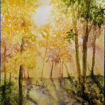 My project for course: Dreamy Watercolor Landscapes: Paint with Light. Un projet de Peinture , et Aquarelle de Illa Moskowitz - 03.01.2023