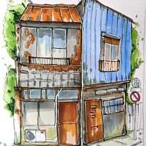 My project for course: Expressive Architectural Sketching with Colored Markers. Sketching, Drawing, Architectural Illustration, Sketchbook & Ink Illustration project by andy_andromeda - 01.06.2023
