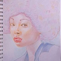 Il mio progetto del corso: Ritratti vivaci con matite colorate. Drawing, Portrait Drawing, Sketchbook, and Colored Pencil Drawing project by Claudia Ligas - 01.07.2023