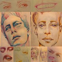 Mein Abschlussprojekt für den Kurs: Lebendiges Porträtzeichnen mit Buntstiften. Drawing, Portrait Drawing, Sketchbook, and Colored Pencil Drawing project by thomas_11 - 01.07.2023
