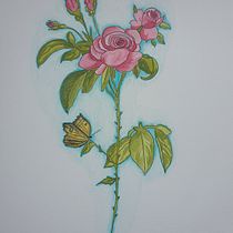 Just a simple rose. Un progetto di Illustrazione tradizionale, Bozzetti, Disegno, Illustrazione botanica e Sketchbook di tiziana.narducci - 07.01.2023