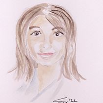 Il mio progetto del corso: Creazione di ritratti stilizzati ad acquerello. Traditional illustration, Painting, Watercolor Painting, and Portrait Drawing project by Simona Pedroli - 12.08.2022