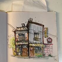 Il mio progetto del corso: Disegno architettonico espressivo con pennarelli colorati. Sketching, Drawing, Architectural Illustration, Sketchbook & Ink Illustration project by silviacampitelli05 - 01.06.2023