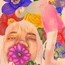 Meu projeto do curso: Desenho de retratos vibrantes com lápis de cor. Drawing, Portrait Drawing, Sketchbook, and Colored Pencil Drawing project by Isabela Oppermann - 01.08.2023