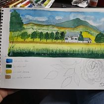 Mi proyecto del curso: Cuaderno de viaje en acuarela. Traditional illustration, Watercolor Painting, Architectural Illustration, and Sketchbook project by Maureen M'a - 01.04.2023